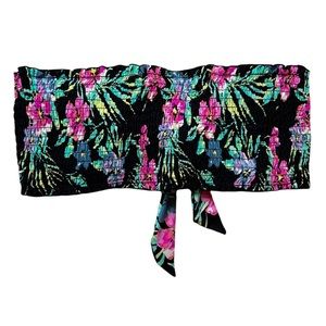 EUC Arizona Jeans Co. Ruched bandeau bikini top